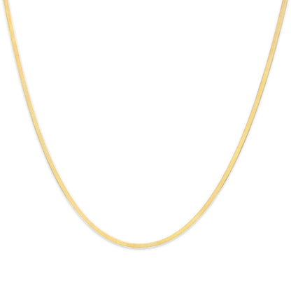 Unisex Solid 14K Yellow Gold 2.8mm Imperial Herringbone Chain Necklace - 18" Inches by Bids.com