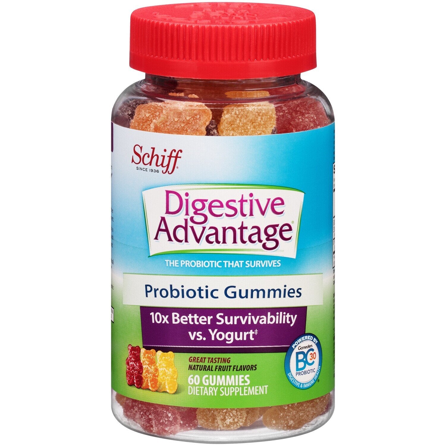 Digestive Advantage Daily Probiotic Gummies - Natural Fruit Flavors by Pasteur Pharmacy