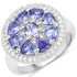 2.26 Carat Genuine Tanzanite and White Topaz .925 Sterling Silver Ring by Bids.com