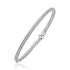 Fancy Weave Bangle in 14k White Gold (3.0mm)  DestGlow