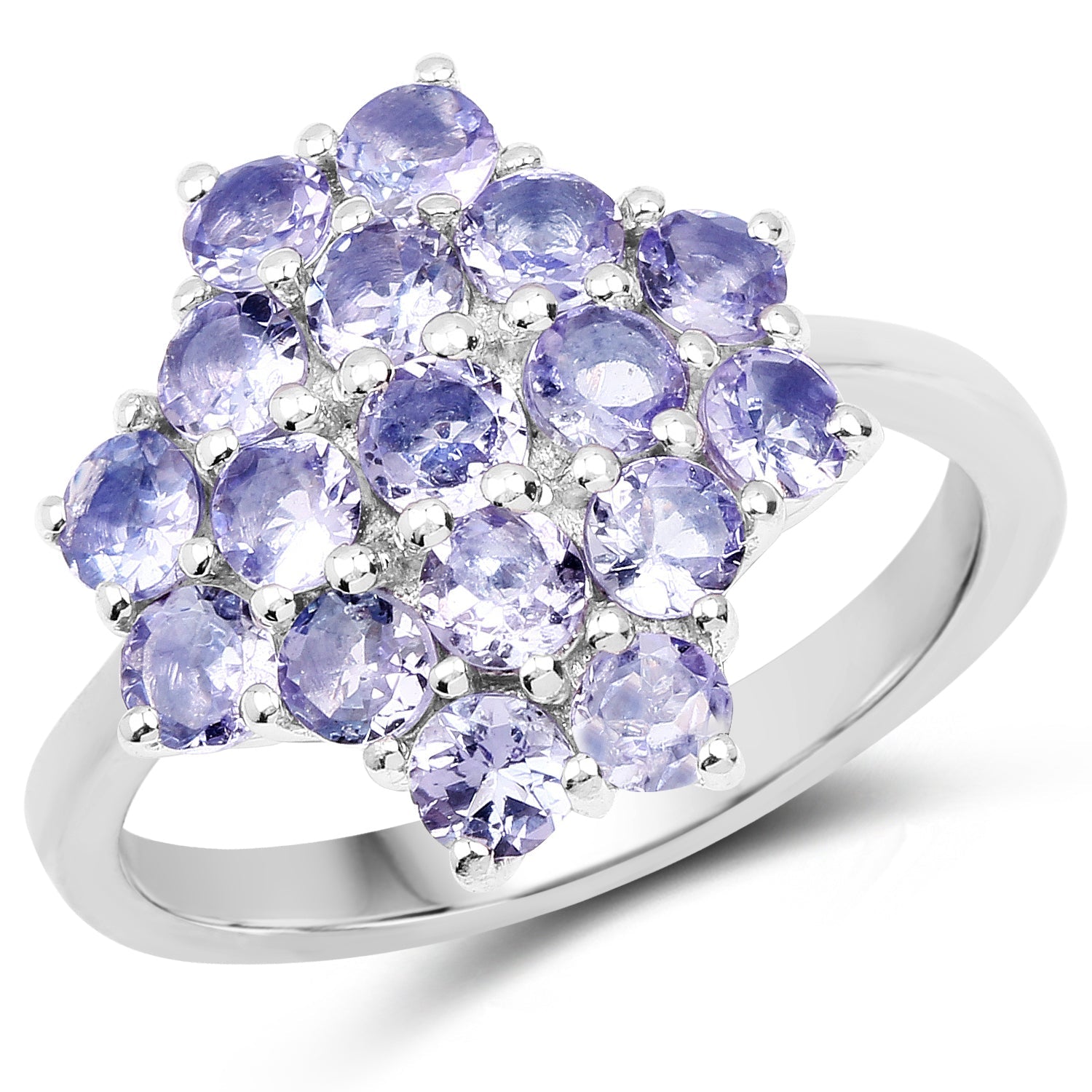 1.70 Carat Genuine Tanzanite .925 Sterling Silver Ring by Bids.com
