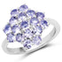1.70 Carat Genuine Tanzanite .925 Sterling Silver Ring by Bids.com