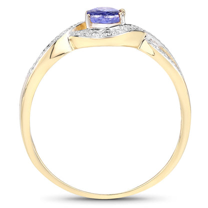0.75 Carat Genuine Tanzanite .925 Sterling Silver Ring by Bids.com