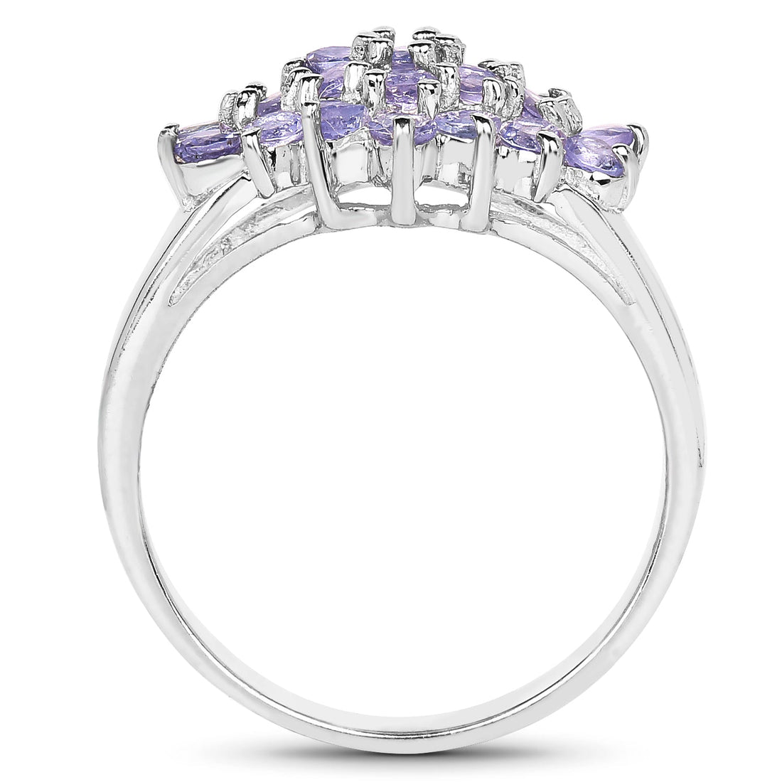 1.61 Carat Genuine Tanzanite .925 Sterling Silver Ring by Bids.com