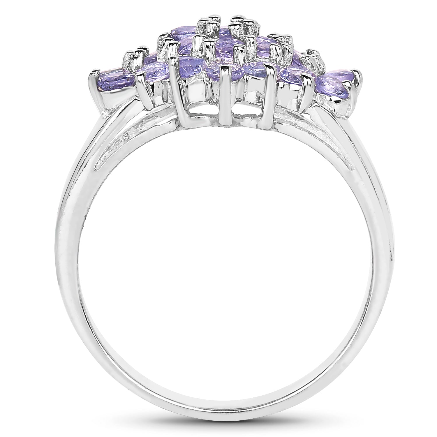 1.61 Carat Genuine Tanzanite .925 Sterling Silver Ring by Bids.com