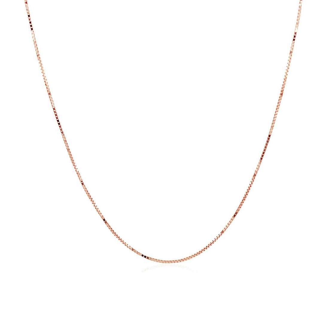 14k Rose Gold Classic Box Chain 0.6mm by Bids.com