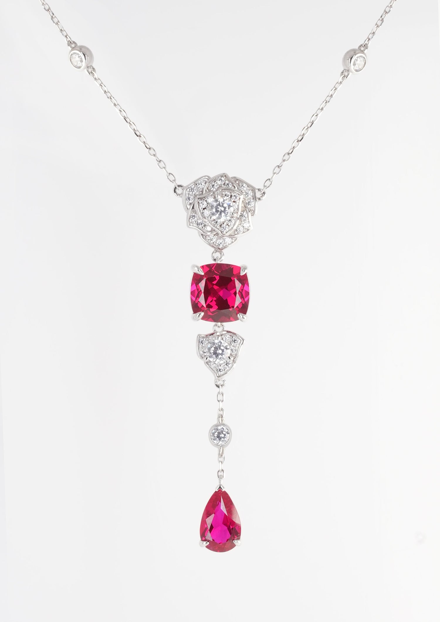 Exquisite Ruby Necklace - Ruby Veil by LINTICO