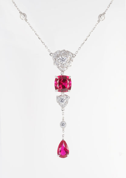 Exquisite Ruby Necklace - Ruby Veil by LINTICO