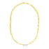 14k Yellow Gold Paperclip Chain Necklace with Diamond Link by Bids.com