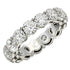 Round Cut Lab Grown Diamond Eternity Ring in 14k White Gold (5 cttw FG/VS2)  DestGlow