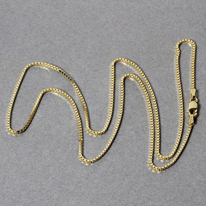 14k Yellow Gold Classic Box Chain 1.1mm by Bids.com