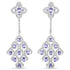 3.90 Carat Genuine Tanzanite and White Topaz .925 Sterling Silver Earrings by Bids.com
