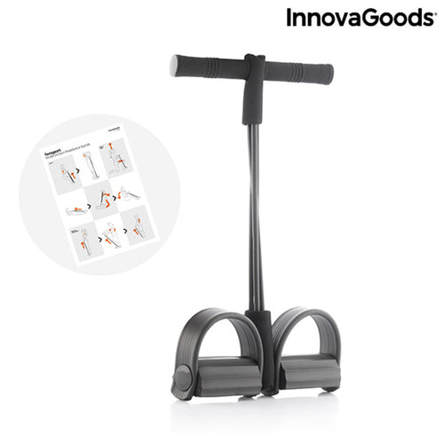 4-in-1 Resistance Bands Set with Foot Pedals & Exercise Guide