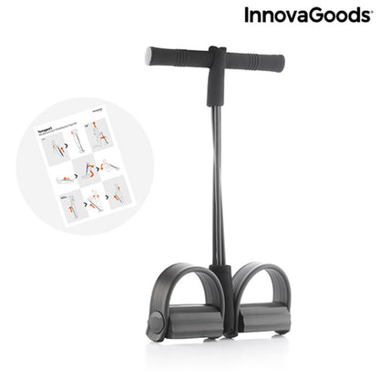 4-in-1 Resistance Bands Set with Foot Pedals & Exercise Guide