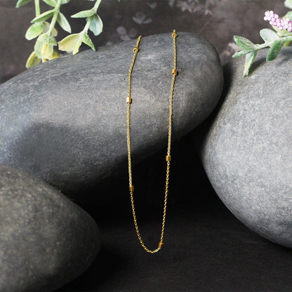 Bead Links Pendant Chain in 14k Yellow Gold (1.5mm) by Bids.com