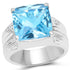 7.50 Carat Genuine Swiss Blue Topaz .925 Sterling Silver Ring by Bids.com