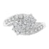 14KT White Gold Diamond Cluster Ring Band (7/8 cttw, H-I Color, I1-I2 Clarity) by Bids.com