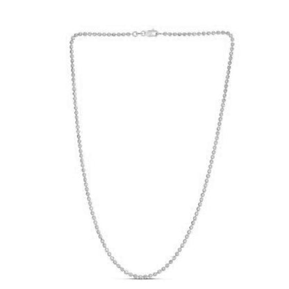Moon Cut Bead Chain in 14k White Gold (2.50 mm) by Bids.com