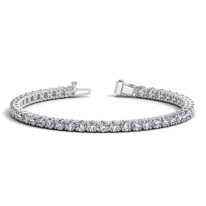 Lab Grown Round Diamond Tennis Bracelet in 14k White Gold (10 cctw F/G  VS2/SI1)  DestGlow