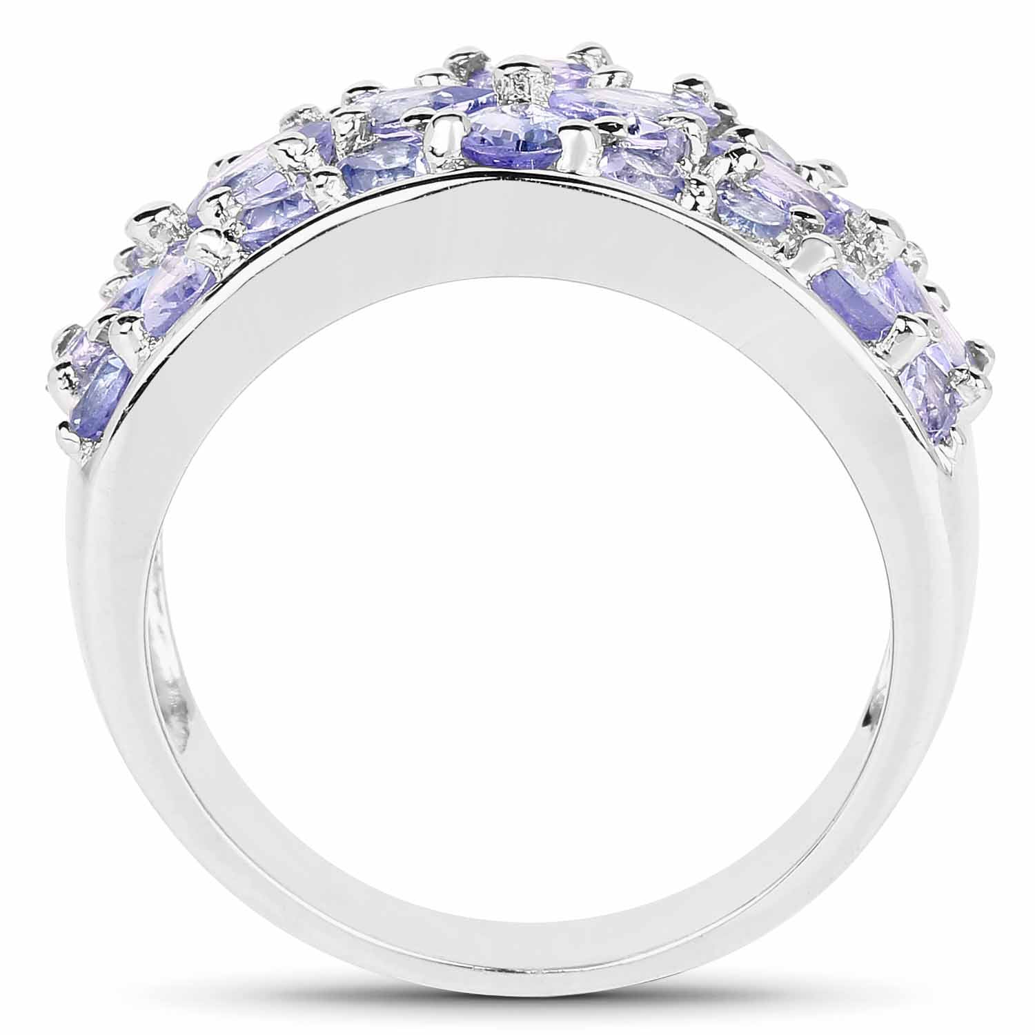 2.52 Carat Genuine Tanzanite .925 Sterling Silver Ring by Bids.com