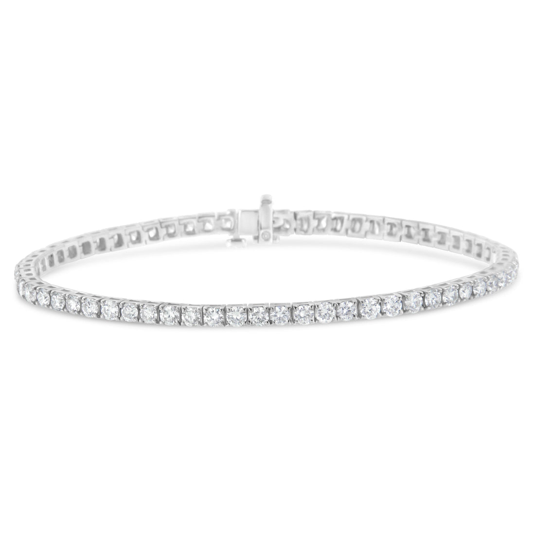 IGI Certified 4.0 Cttw Diamond 14K White Gold Classic 7â€ Tennis Bracelet (H-I Color, I1-I2 Clarity) by Bids.com