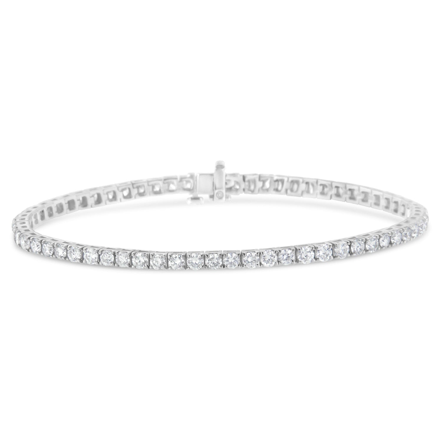 IGI Certified 4.0 Cttw Diamond 14K White Gold Classic 7â€ Tennis Bracelet (H-I Color, I1-I2 Clarity) by Bids.com