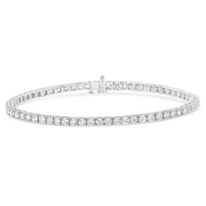 IGI Certified 4.0 Cttw Diamond 14K White Gold Classic 7â€ Tennis Bracelet (H-I Color, I1-I2 Clarity) by Bids.com