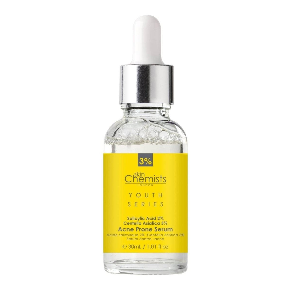 Acne Prone Serum Salicylic Acid 2%, Centella Asistica 3% 30ml by skinChemists US