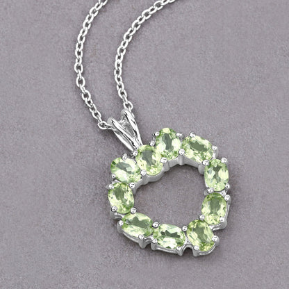 1.70 Carat Genuine Peridot .925 Sterling Silver Pendant by Bids.com