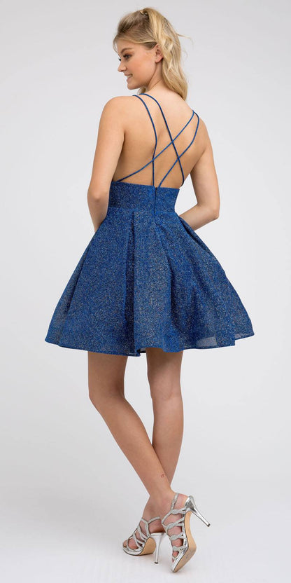 CLEARANCE - Juliet 850 Short V-Neck A-Line Dress with Pockets (Size Small) by DiscountDressShop