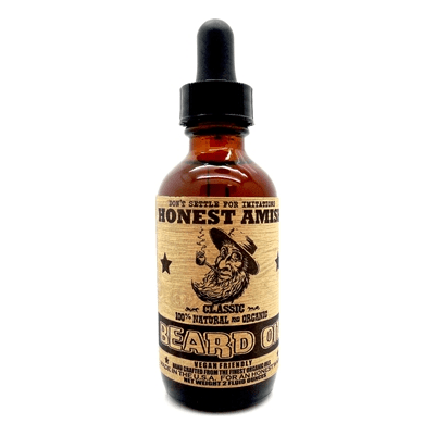Honest Amish Classic Beard Oil bottle 2 oz by Pasteur Pharmacy
