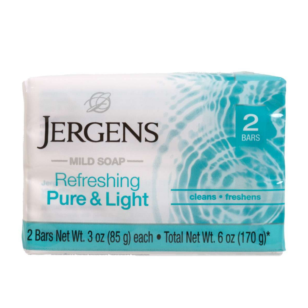 Jergens Mild Soap Refreshing Pure &amp; Light 2 Bars (2×3oz) by Farmacias Savia