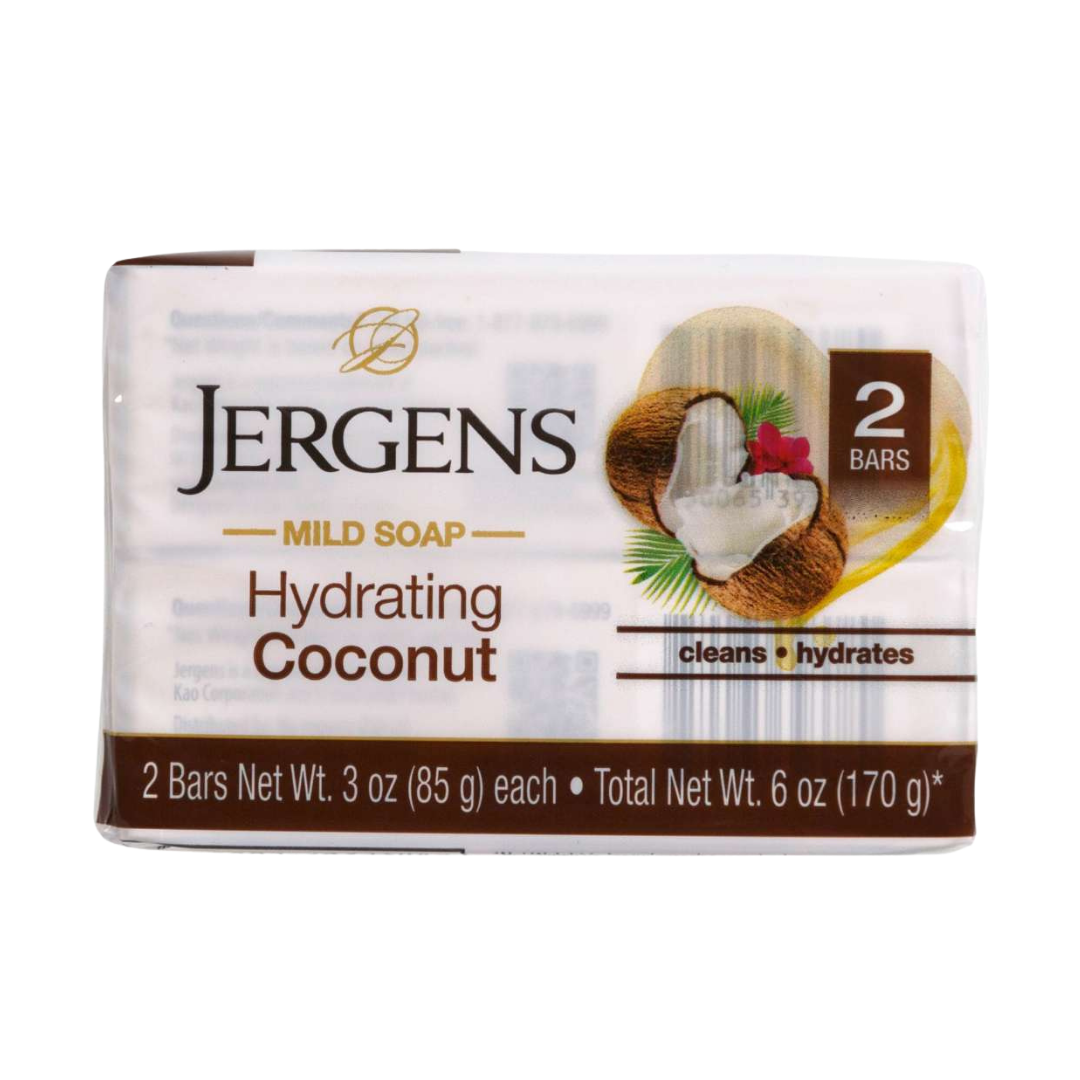 Jergens Hydrating Coconut Mild Soap Bars (2ct / 3oz each) by Farmacias Savia