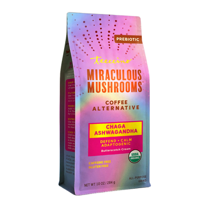 Chaga Ashwagandha Butterscotch Cream Mushroom Herbal Coffee  DestGlow