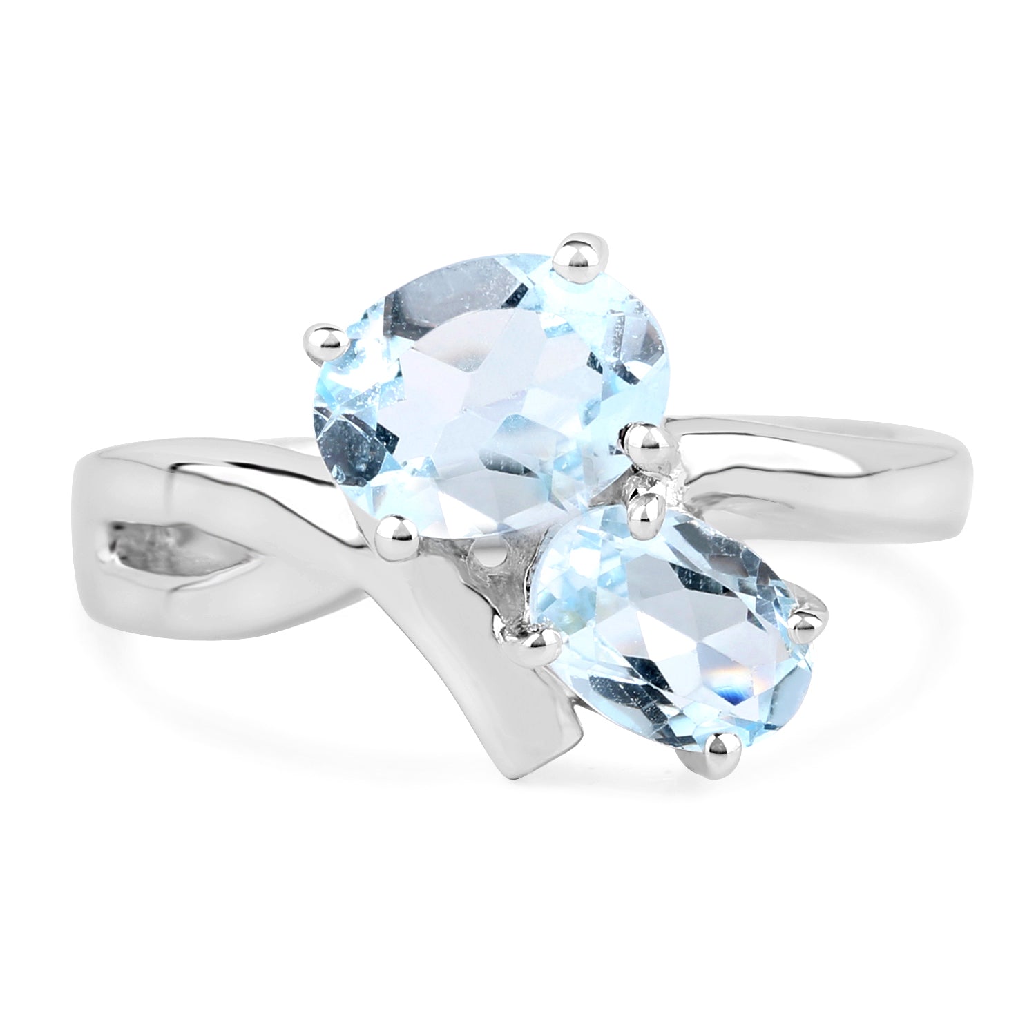 2.55 Carat Genuine Blue Topaz .925 Sterling Silver Ring by Bids.com