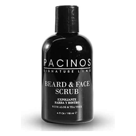 Pacinos Shave System Aloe &amp; Tea Tree Beard &amp; Face Scrub 4 Oz