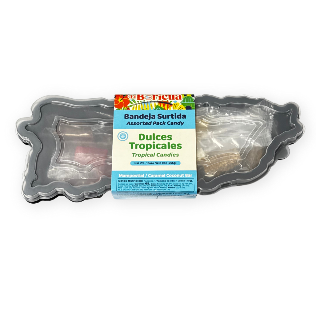 El Boricua Assorted Tropical Candy Tray (9oz) by Farmacias Savia