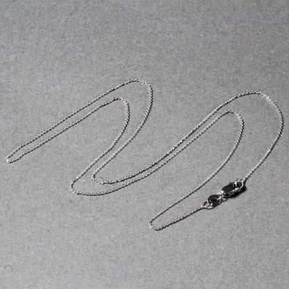 14k White Gold Cable Link Chain 0.5mm  DestGlow