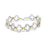 .925 Two-tone Sterling Silver 1/10 Cttw Natural Round Diamond Fashion Tennis Bracelet (I-J Color, I1-I2 Clarity) - 7" by Bids.com