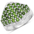 2.41 Carat Genuine Chrome Diopside and White Topaz .925 Sterling Silver Ring by Bids.com