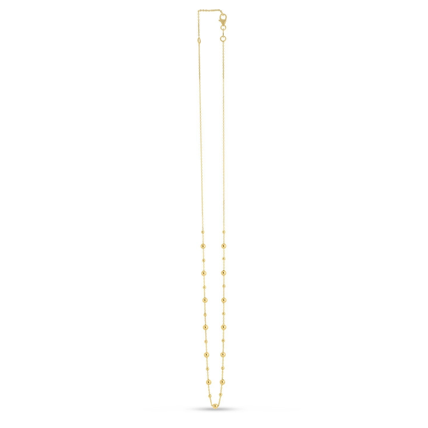 14k Yellow Gold Bead Necklace by Bids.com