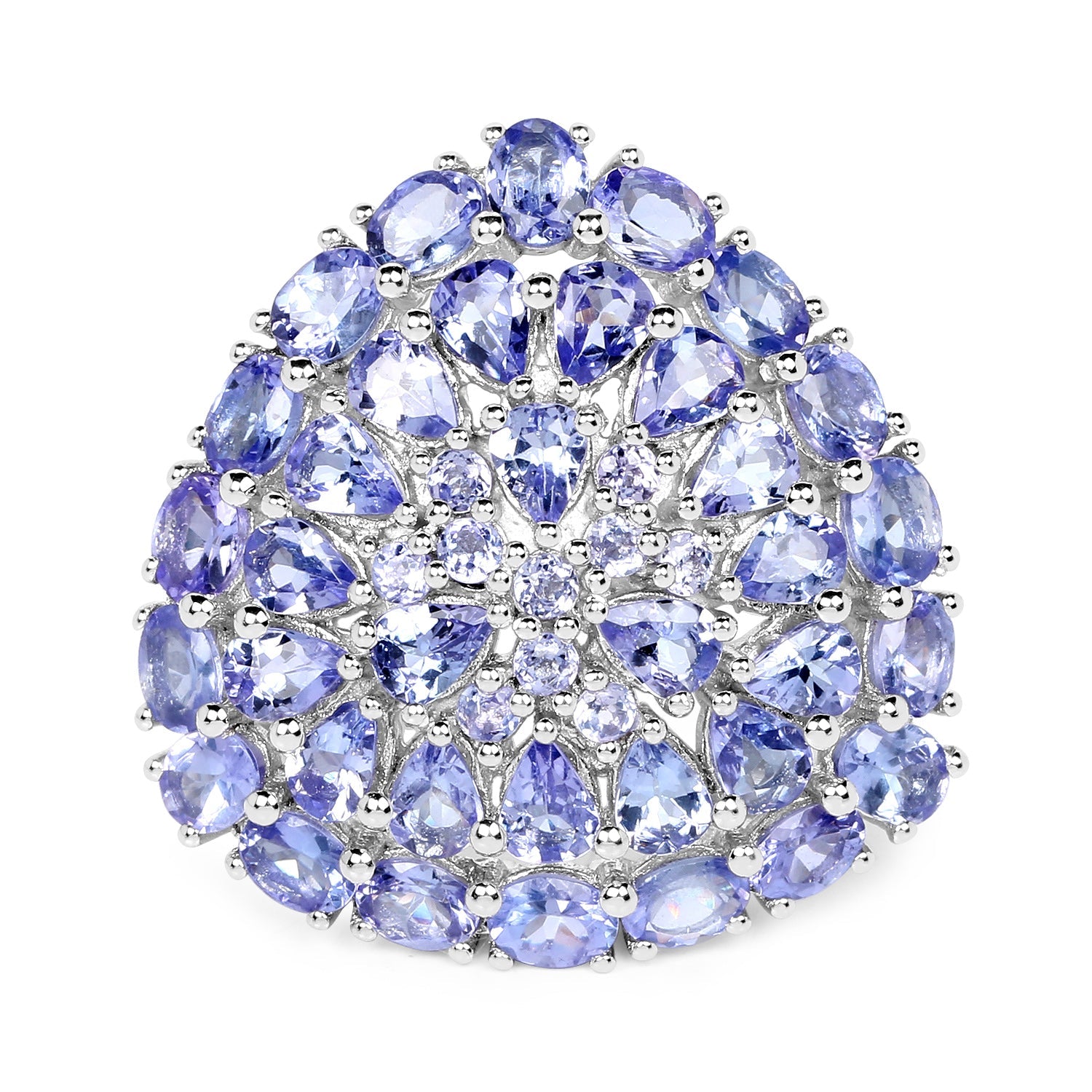 5.93 Carat Genuine Tanzanite .925 Sterling Silver Ring by Bids.com