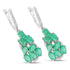 6.69 Carat Genuine Emerald and White Diamond .925 Sterling Silver Earrings by Bids.com