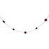.925 Sterling Silver Checkerboard Cut Red Garnet Bezel Station Necklace - 22" Inches by Bids.com