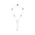 .925 Sterling Silver Bezel Set Purple Amethyst 5 Station Adjustable Bolo Bracelet by Bids.com