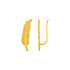 Textured Feather Climber Earrings in 14k Yellow Gold by Bids.com