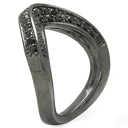1.02 Carat Genuine Black Diamond .925 Sterling Silver Ring by Bids.com