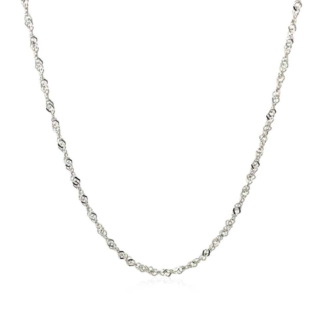 14k White Gold Singapore Chain 1.5mm by Bids.com