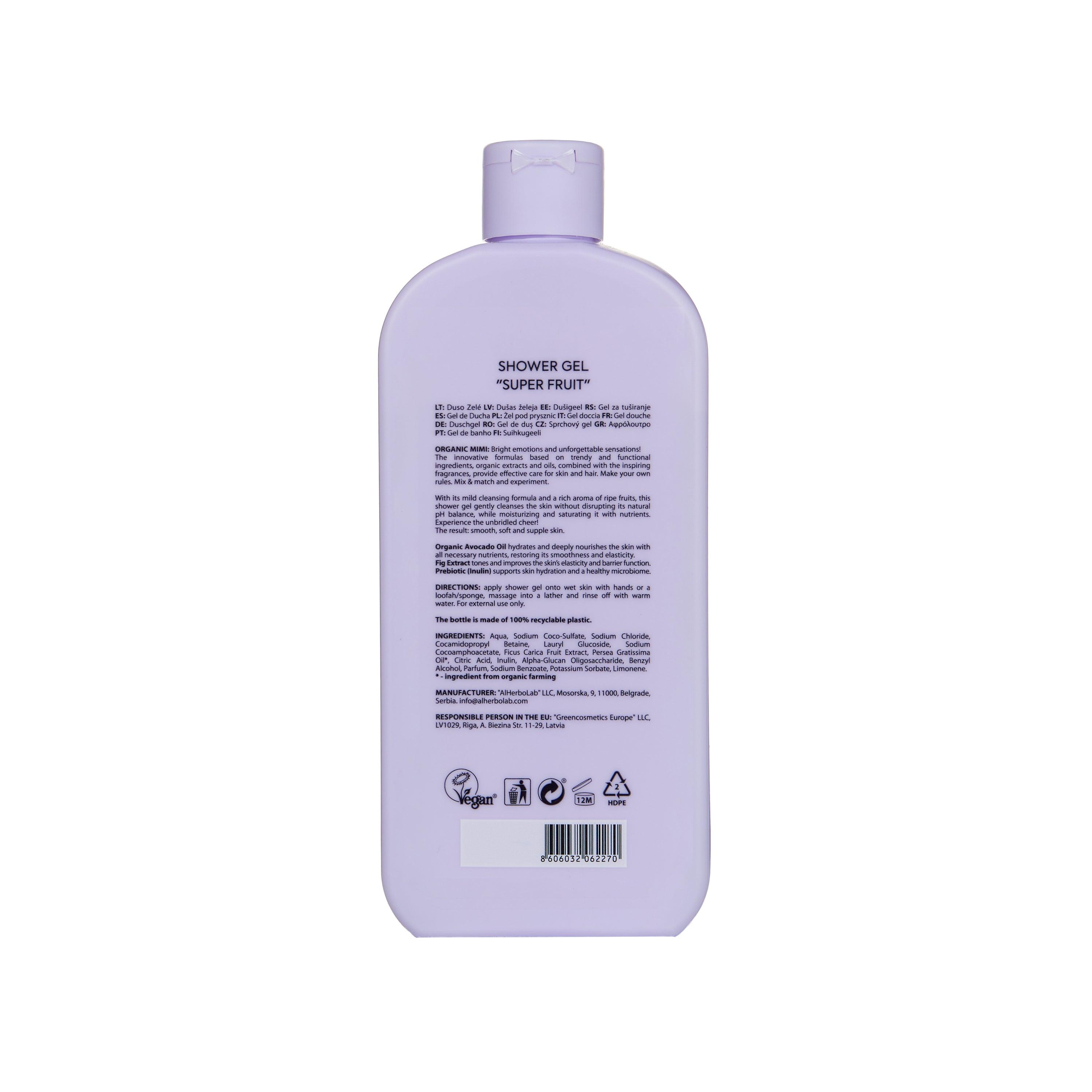 ORGANIC MIMI, SHOWER GEL SUPER FRUIT, 400 ml by Damask Rose