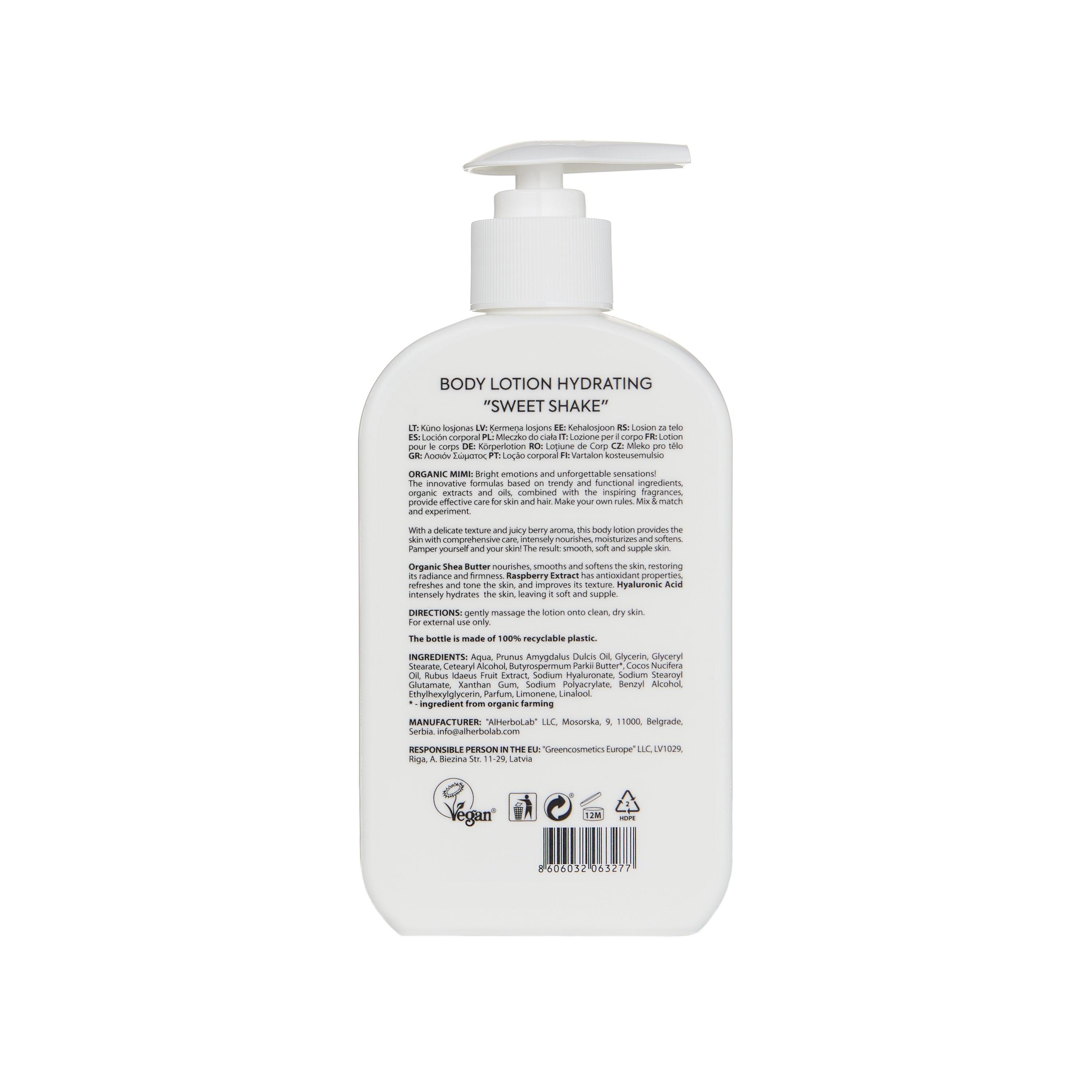 ORGANIC MIMI, BODY LOTION HYDRATING SWEET SHAKE, 300 ml by Damask Rose